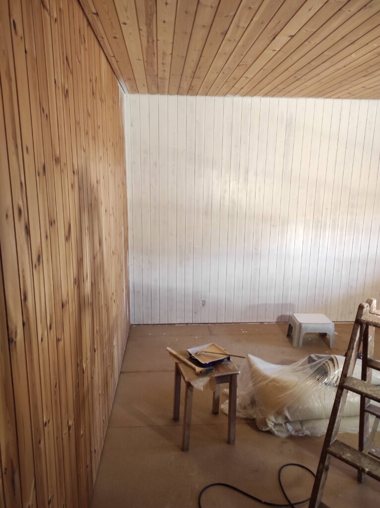 Zimmer, welches weiss gestrichen wird